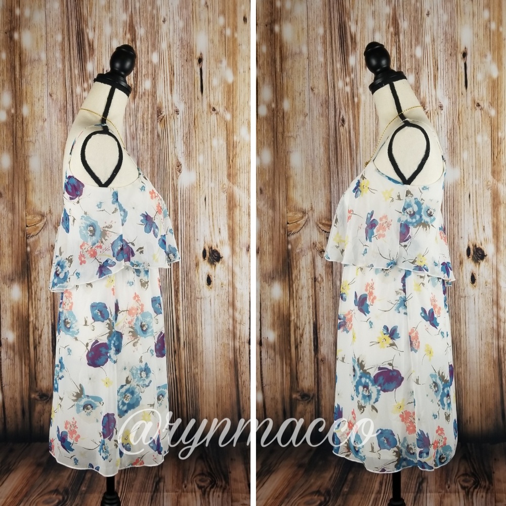 Charming Charlie | White Floral Adjustable Dress - Picture 3 of 8